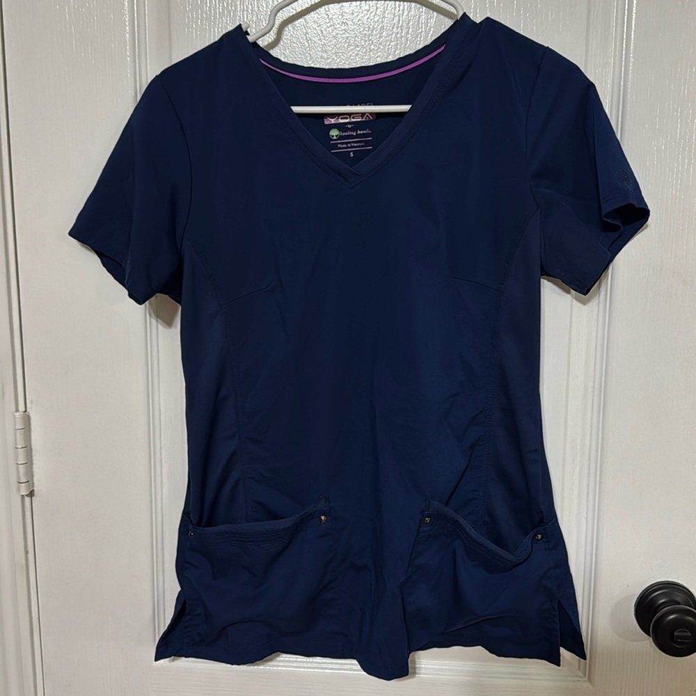Healing Hands- purple label scrub top